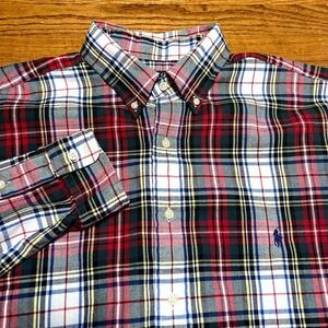 Polo Ralph Lauren Performance Flannel Shirt Men XLT Tall Multi Plaid Pony L/S